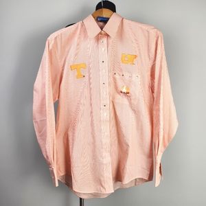 NWT TENNESSEE VOLS x Las Olas men's western pinstripe shirt